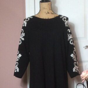 J. Howard Black & White Sweater Dress